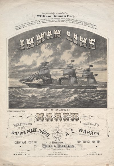 Linia Inmana Marzec 1872. autorstwa J. H. Bufford