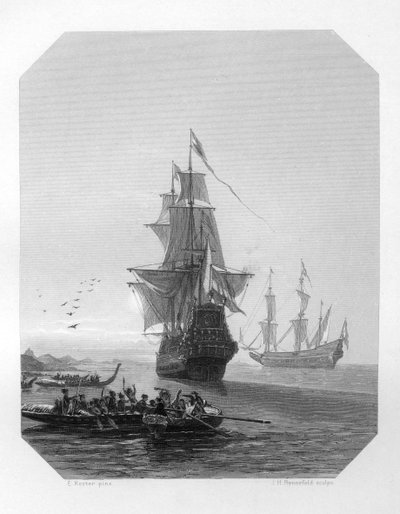 Abel Tasman, XVII-wieczny holenderski marynarz, odkrywca i kupiec, c1870 autorstwa J. H. Rennefeld