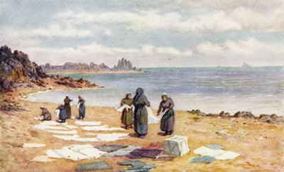Dzień suszenia w La Houle (kolor lito) autorstwa J. Hardwicke Lewis