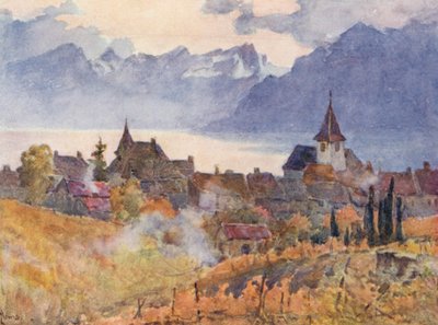 Lutry (litografia kolorowa) autorstwa J. Hardwicke Lewis