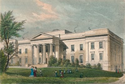 „New Merchant Maiden Hospital, Lauriston Lane, Edynburg”, c1830. autorstwa J Henshall