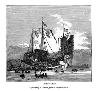 chińska dżonka, 1843 autorstwa J. Jackson