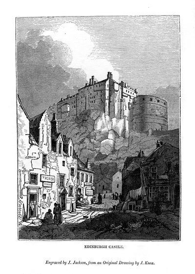 Zamek w Edynburgu, c1535-1570 1843 autorstwa J. Jackson