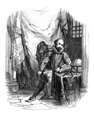 Sir Walter Raleigh w Tower of London, 1603-1616 1836. autorstwa J. Jackson