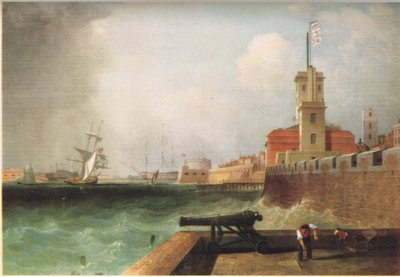 Wejście do portu Portsmouth 1846 autorstwa J. Lynn