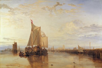 Dort lub Dordrecht - Dort Packet-Boat z Rotterdamu Becalmed autorstwa Joseph Mallord William Turner