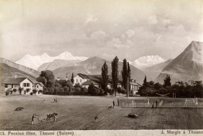 Pensjonat Liten, Thun, Szwajcaria, 1885 r. autorstwa J Moegle