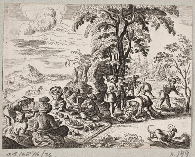 Ilustracja do Adama Oleariusa, „Perski Rosenthal genialnego poety Schicha Saadi […]”, Szlezwik 1660 autorstwa J. Muller
