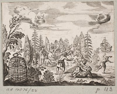 Ilustracja do Adama Oleariusa, „Perski Rosenthal genialnego poety Schicha Saadi […]”, Szlezwik 1660 autorstwa J. Muller