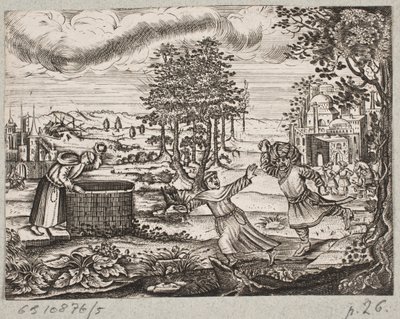 Ilustracja do Adama Oleariusa, „Perski Rosenthal genialnego poety Schicha Saadi […]”, Szlezwik 1660 autorstwa J. Muller