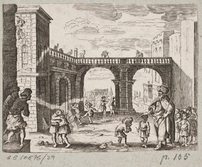 Ilustracja do Adama Oleariusa, „Perski Rosenthal genialnego poety Schicha Saadi […]”, Szlezwik 1660 autorstwa J. Muller