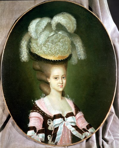 Portret damy w kapeluszu autorstwa J. Mulnier