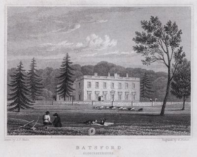 Batsford, Gloucestershire (grawerowanie) autorstwa John Preston Neale