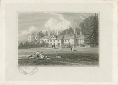 Hagley Hall: grawerowanie, nd [1780-1847] autorstwa John Preston Neale