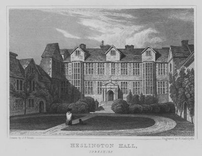 Heslington Hall, Yorkshire (grawerowanie) autorstwa John Preston Neale