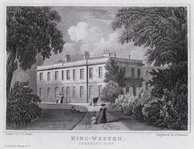 King-Weston, Somersetshire (grawerowanie) autorstwa John Preston Neale