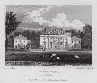Newby Park, Yorkshire (grawerowanie) autorstwa John Preston Neale