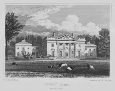 Newby Park, Yorkshire (grawerowanie) autorstwa John Preston Neale