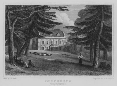 Offchurch, Warwickshire (grawerowanie) autorstwa John Preston Neale