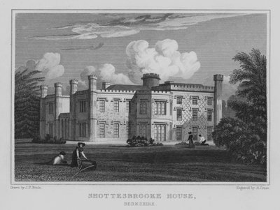 Dom Shottesbrooke, Berkshire (grawerowanie) autorstwa John Preston Neale