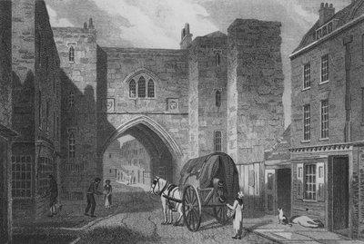 Brama Św. Jana, Clerkenwell (grafika) autorstwa John Preston Neale
