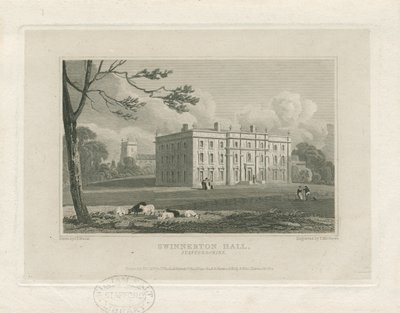 Swynnerton Hall: grawerowanie, nd [ok. 1821] (druk) autorstwa John Preston Neale