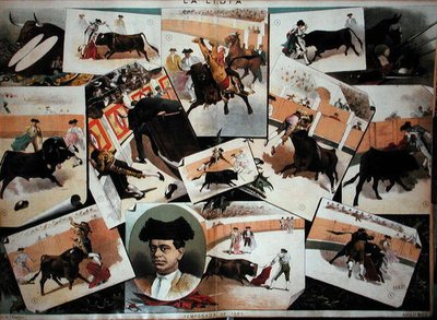 Sezon walk byków 1885 (kolor lito) autorstwa J. Palacios