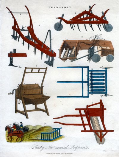 „Różne nowo wynalezione narzędzia”, 1810. autorstwa J Pass
