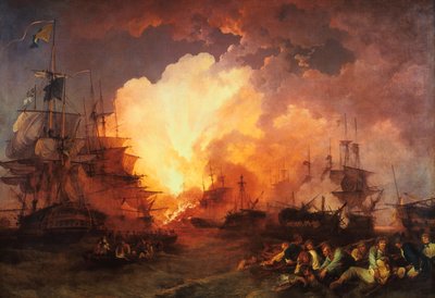 „Bitwa nad Nilem”, sierpień 1798, 1800 autorstwa J Philippe de Loutherbough