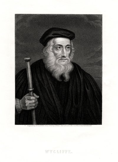 John Wycliffe, teolog angielski, XIX w. autorstwa J. Posselwhite