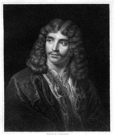 Moliere, francuski pisarz teatralny, reżyser i aktor, 1833. autorstwa J. Posselwhite