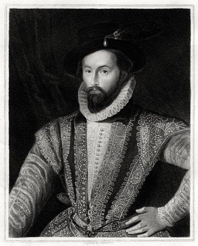 Sir Walter Raleigh, 1860 autorstwa J. Posselwhite