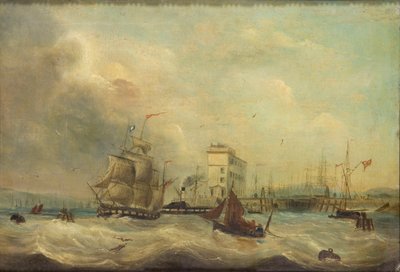 „Doki w Cardiff”, 1844 r. autorstwa J Price