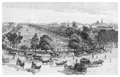 Hyde Park, Sydney, Nowa Południowa Walia, Australia, 1886. autorstwa J. R. Ashton