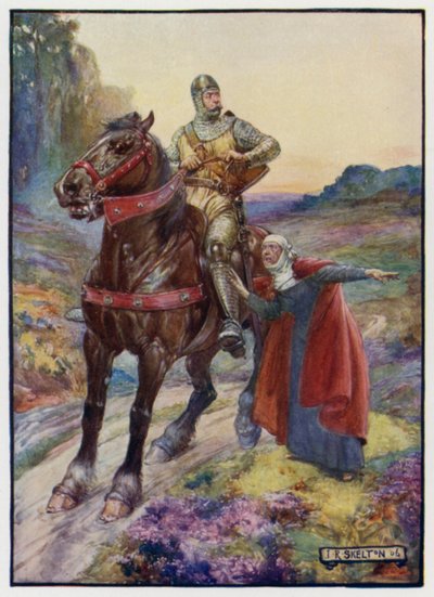 William Wallace otrzymuje wiadomość, że Anglicy powiesili jego ludzi autorstwa J. R. Skelton