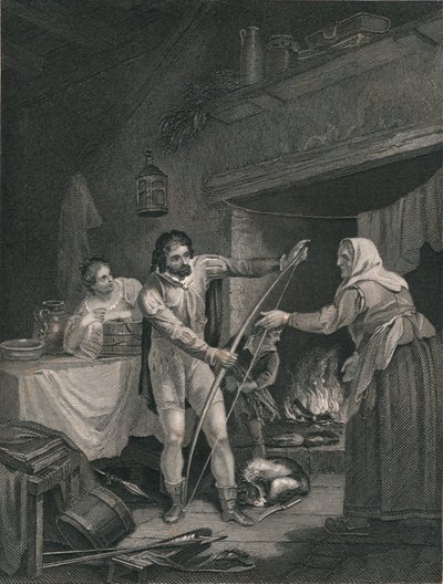 Alfred w Chatce Neatherds, połowa XIX wieku. autorstwa J. Rogers
