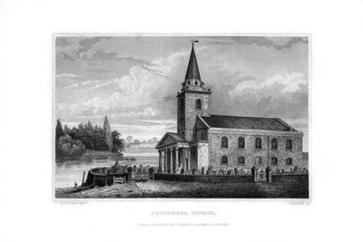 Kościół Battersea, Battersea, Londyn, 1829. autorstwa J. Rogers