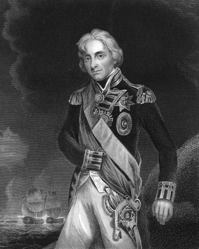 Horatio Nelson, 1. wicehrabia Nelson, angielski dowódca marynarki wojennej, c1798-c1805 c1857 autorstwa J. Rogers