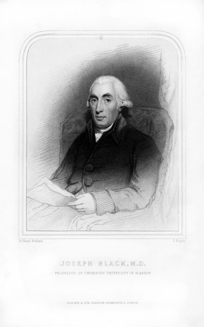 Joseph Black, szkocki fizyk i chemik, 1870. autorstwa J. Rogers