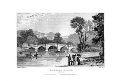 Most Richmond, Londyn, 1829. autorstwa J. Rogers
