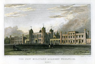 Nowa Akademia Wojskowa Woolwich, Kent, c1829 autorstwa J. Rogers