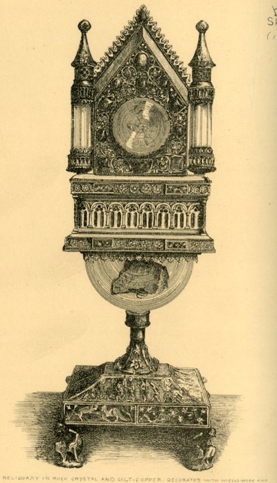 Relikwiarz, początek XIII w., 1881 r. autorstwa J. S. Goepel