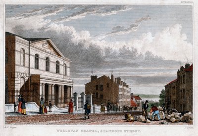 Kaplica Wesleyan, Stanhope Street, Londyn, 1830. autorstwa J. Smith