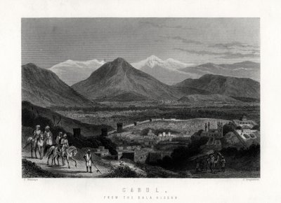 Kabul, z Bala Hissar, 1883 autorstwa J. Stephenson