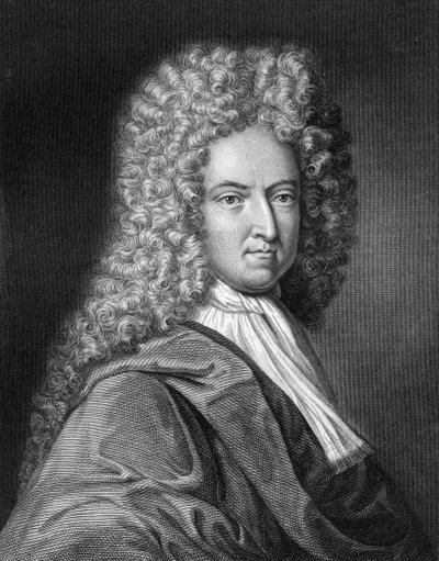Daniel Defoe, angielski pisarz i dziennikarz, 1836. autorstwa J. Thomson