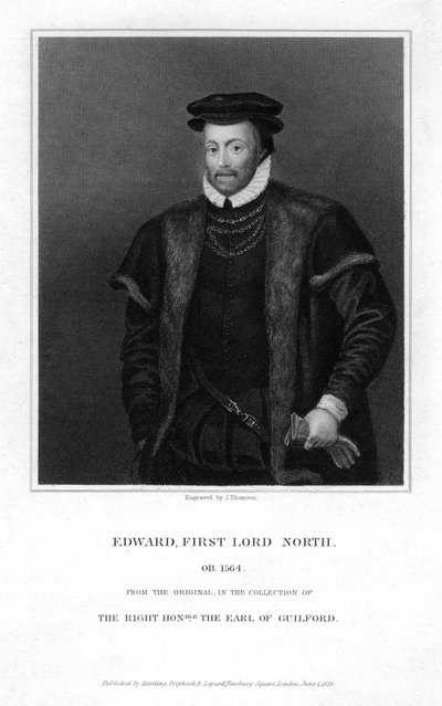 Edward North c1496-1564, 1. Lord North, 1825. autorstwa J. Thomson
