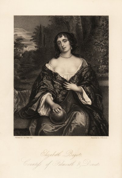 Elizabeth Bagot, czyli Mary, hrabina Falmouth i Dorset, żona Charlesa Berkeleya autorstwa J. Thomson