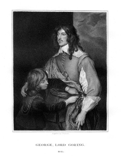 George Goring, Lord Goring, angielski żołnierz rojalistów, 1827. autorstwa J. Thomson