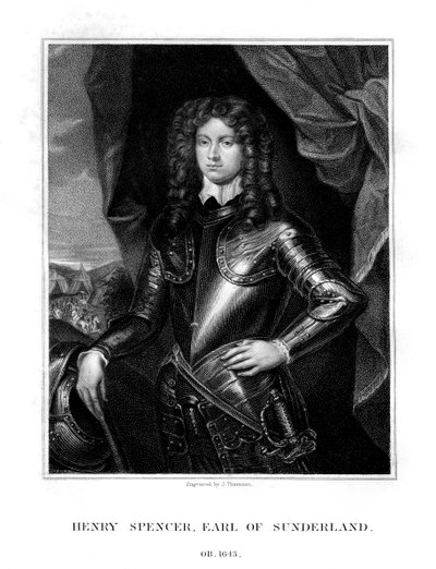 Henry Spencer, 1. hrabia Sunderland, żołnierz angielski, 1823. autorstwa J. Thomson