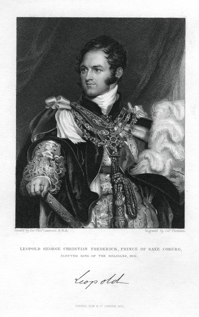 Książę Leopold Saxe-Coburg-Saalfeld, 1831. autorstwa J. Thomson
